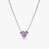 White Gold Natural Amethyst Pendant