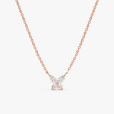 Rose Gold Diamond Butterfly Necklace