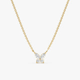 Yellow Gold Diamond Butterfly Necklace
