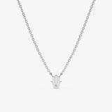 White Gold Diamond Hamsa Necklace
