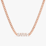 Rose Gold Diamond Name Chain
