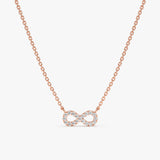 Rose Gold Diamond Infinity Necklace