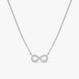 White Gold Diamond Infinity Necklace