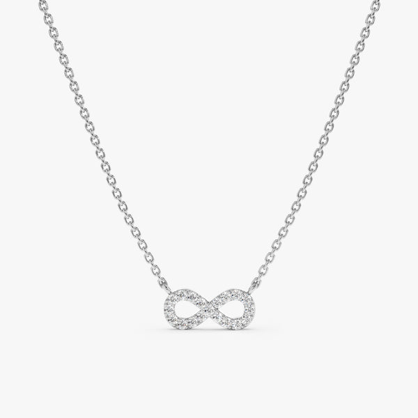White Gold Diamond Infinity Necklace