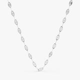 Solid White Gold Chain Necklace