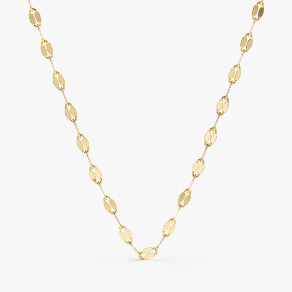 Petite Yellow Gold Link Chain Necklace