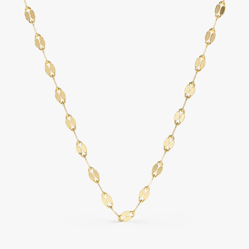 Petite Yellow Gold Link Chain Necklace