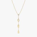 Yellow Gold Multi Initial Necklace