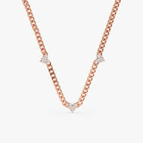Rose Gold Miami Cuban Chain with Diamonds