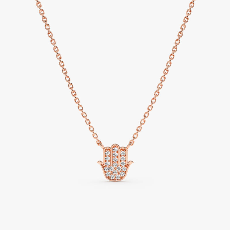 Rose Gold Hamsa Necklace