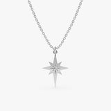 White Gold Diamond North Star Necklace