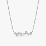 White Gold Diamond bezel Bubbles Necklace