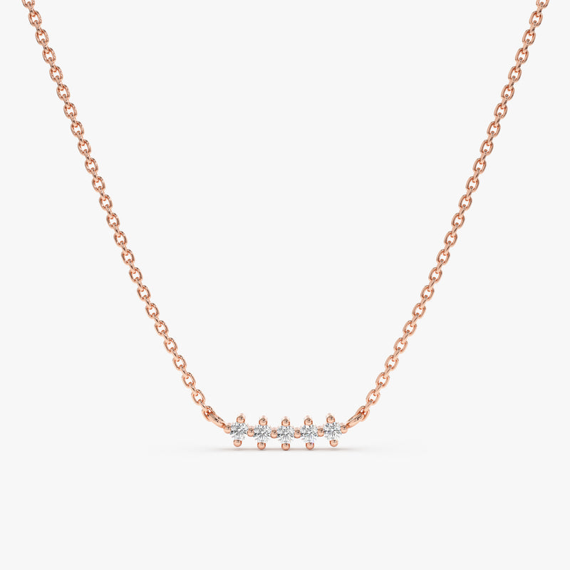 Rose Gold Natural Diamond Pendant