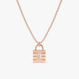 Rose Gold Padlock Necklace