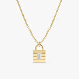 Diamond Padlock Necklace