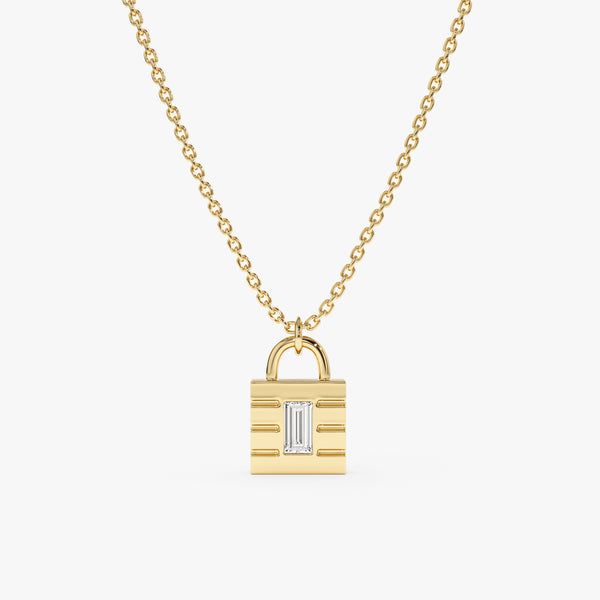 Diamond Padlock Necklace