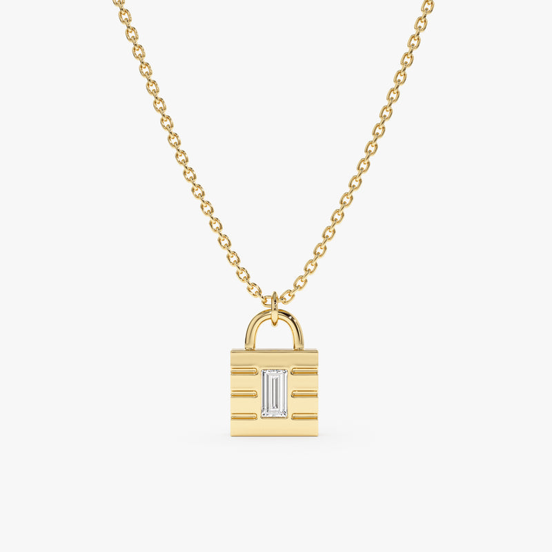 Diamond Padlock Necklace