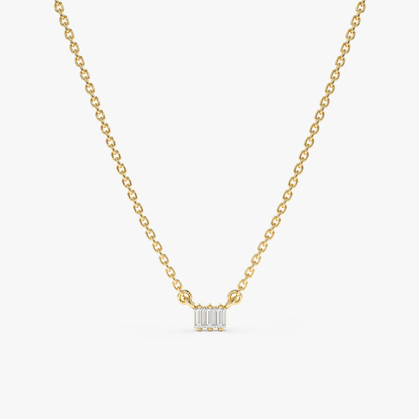 Prong Set Natural Diamond Necklace