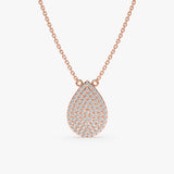 Rose Gold Drop Diamond Necklace