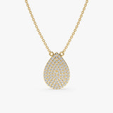 Yellow Gold Drop Diamond Necklace