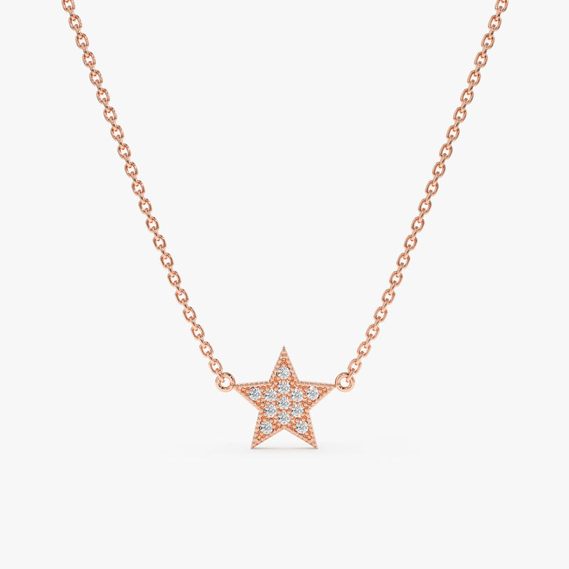 Rose Gold Natural Diamond Star