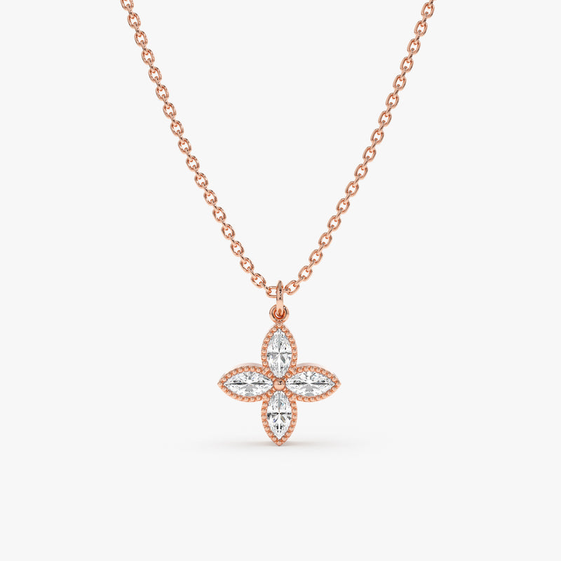 Rose Gold Petite Daisy Pendant