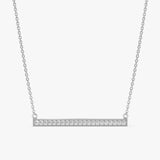White Gold Diamond Bar Necklace