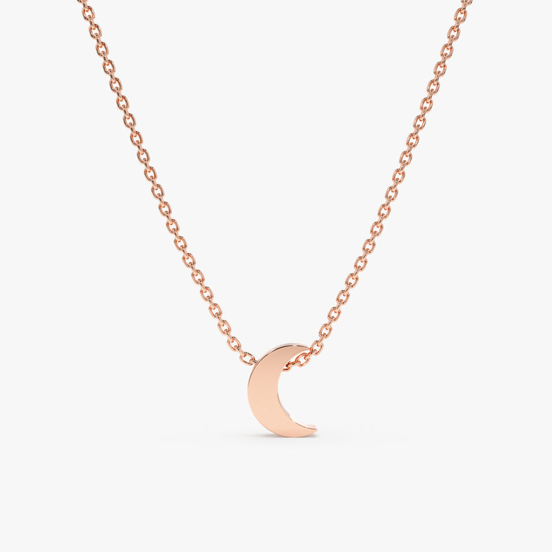 Rose Gold Moon Necklace