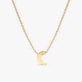 Mini Plain Gold Moon Necklace