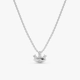 White Gold Diamond Evil Eye Necklace