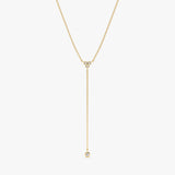 Yellow Gold Diamond Lariat Necklace