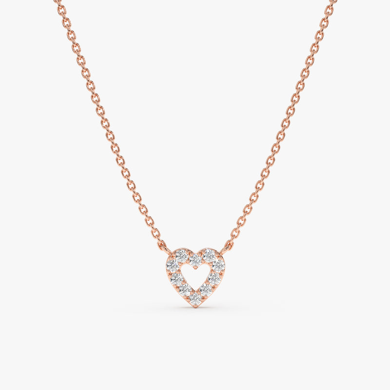 Rose Gold Handmade Heart Charm