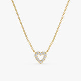 Yellow Gold Diamond Heart Necklace