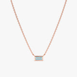 Rose Gold March Birthstone Aquamarine