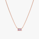 Rose Gold February Birthstone Amethyst Pendant necklace