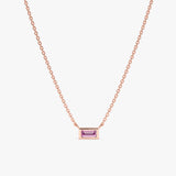  Rose Gold September Birthstone Necklace