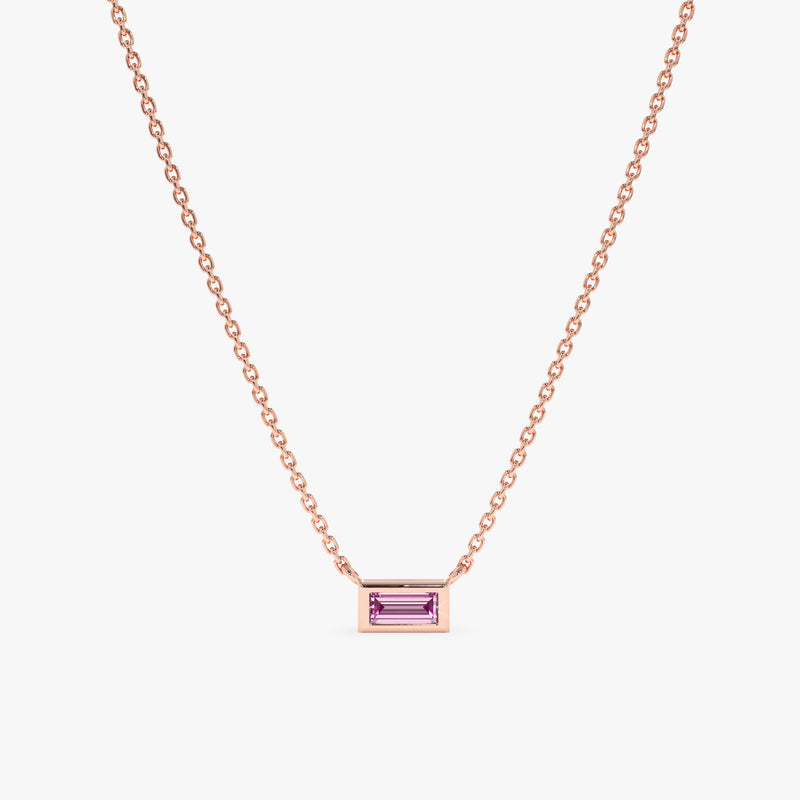  Rose Gold September Birthstone Necklace