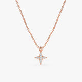 Rose Gold Diamond Star Necklace