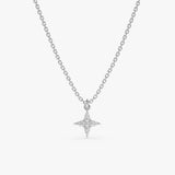 White Gold Diamond Star Necklace