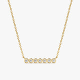 Yellow Gold Bezel Diamond Necklace