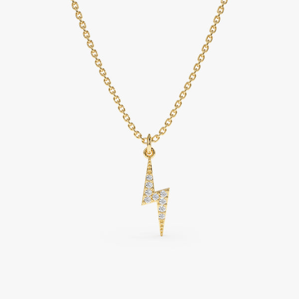 Diamond Lightning Bolt Necklace