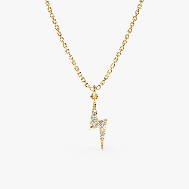 Diamond Lightning Bolt Necklace