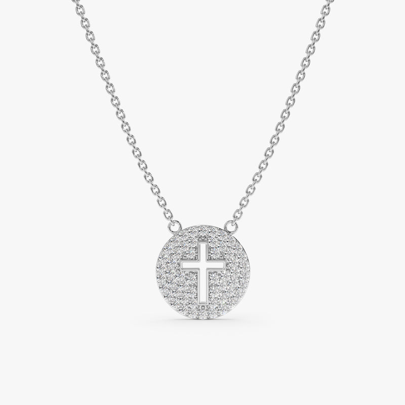 White Gold Cross Necklace