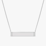 White Gold Diamond Custom Name Necklace