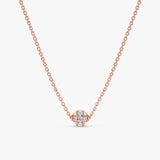 Rose Gold Diamond Ball Necklace