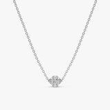 White Gold Diamond Ball Necklace