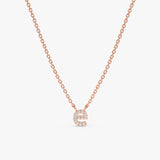 Rose Gold Lowercase Letter Pendant