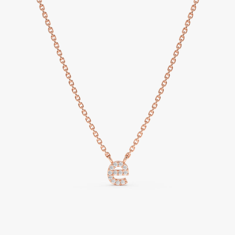 Rose Gold Lowercase Letter Pendant