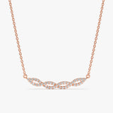 Rose Gold Diamond Twist Necklace
