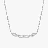White Gold Diamond Twist Necklace